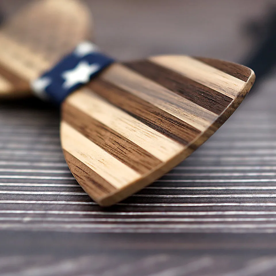 USA Walnut Wood Bow Tie