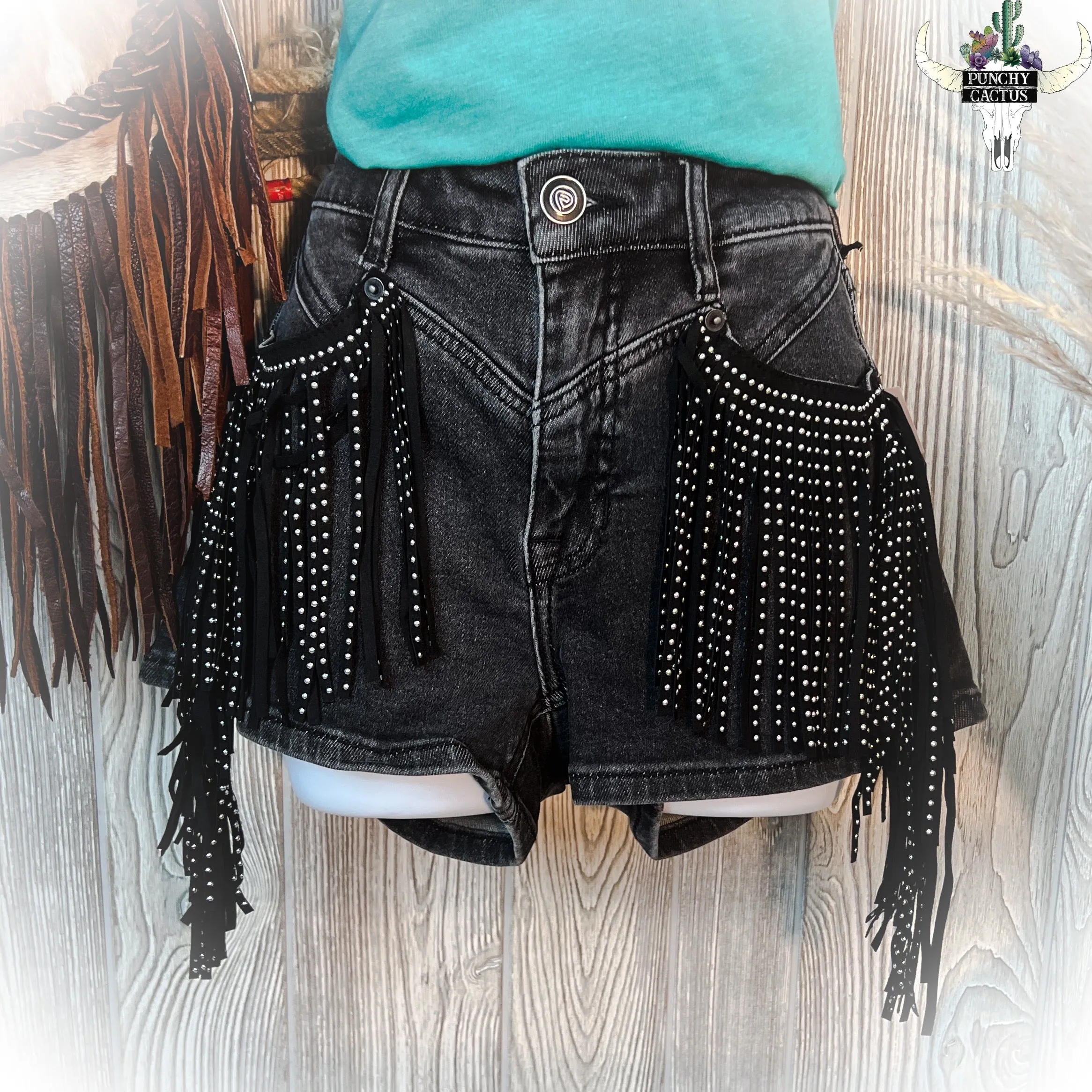 Vintage Style Fringe Shorts