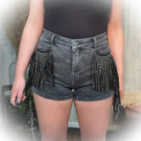 Vintage Style Fringe Shorts