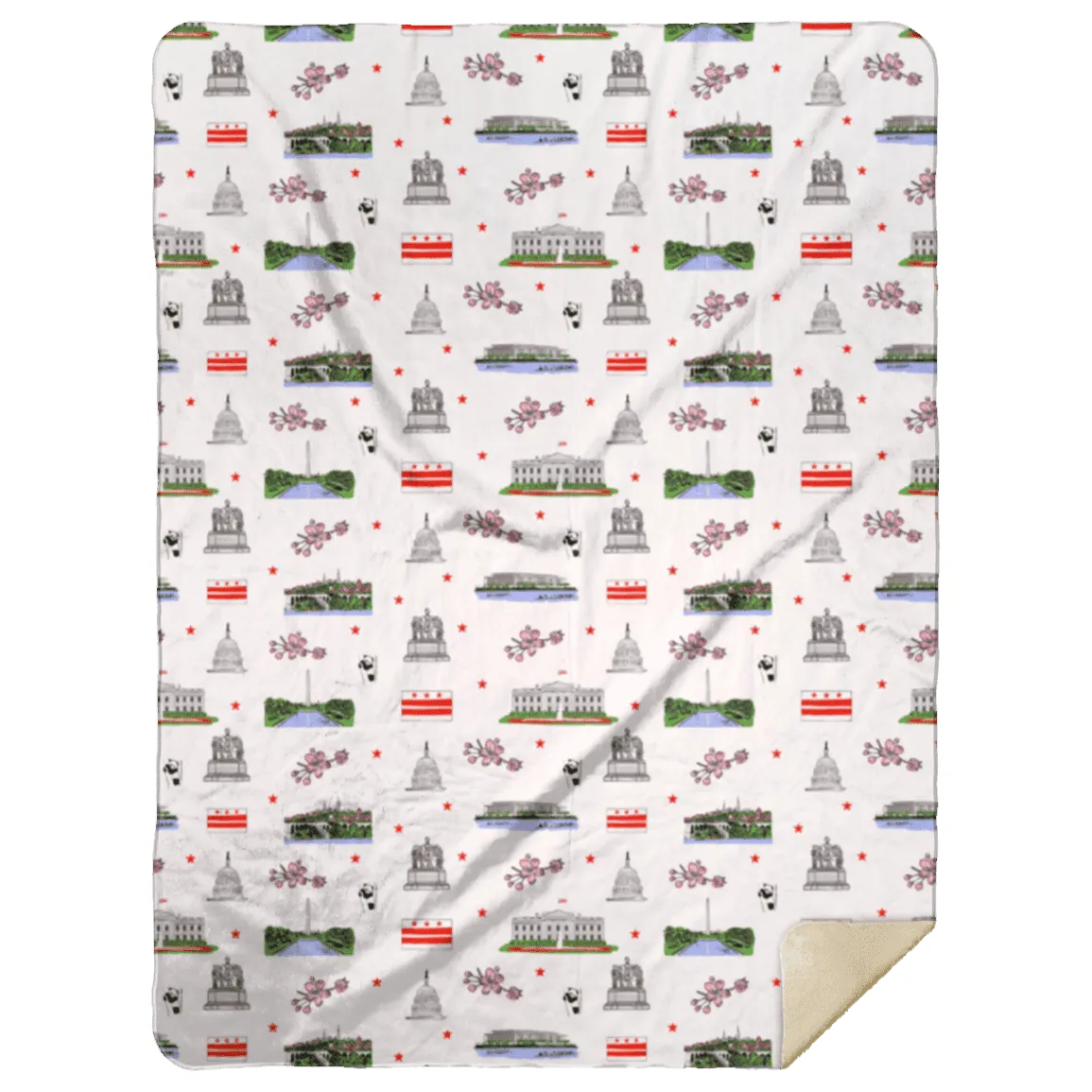 Washington D.C. Plush Throw Blanket 60x80