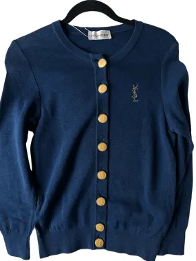 ***YSL Dots Logo Cardigan Navy ASL9623